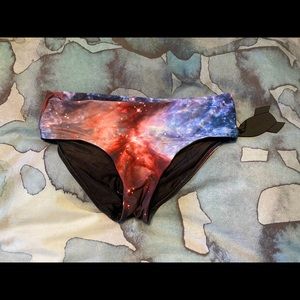 ShadowplayNYC space-print swim bottoms Med NWT